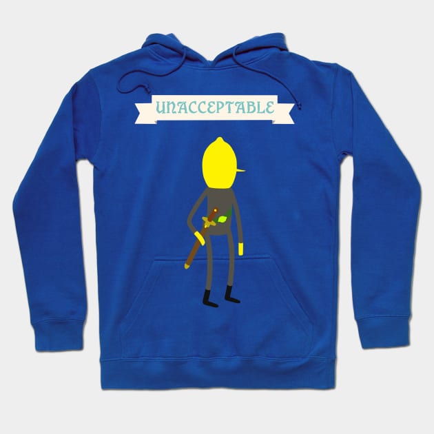 Lemongrab Unacceptable Banner Hoodie by OutlineArt